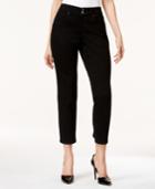 Style & Co. Curvy-fit Black Rinse Wash Cropped Skinny Jeans, Only At Macy's