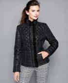 The Fur Vault Mink Fur-trimmed Quilted Moto Jacket