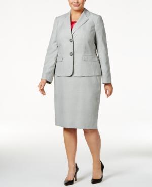 Le Suit Plus Size 3-pc. Pinstriped Skirt Suit