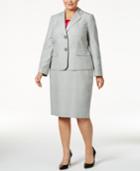 Le Suit Plus Size 3-pc. Pinstriped Skirt Suit