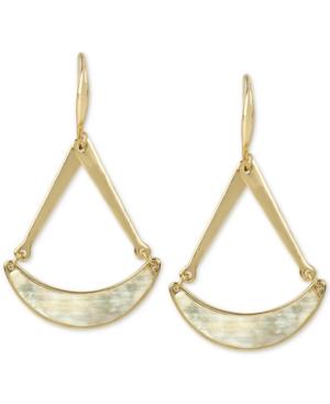Robert Lee Morris Soho Gold-tone Sculptural Crescent Drop Earrings