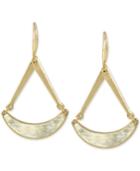 Robert Lee Morris Soho Gold-tone Sculptural Crescent Drop Earrings