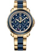 Juicy Couture Women's Hollywood Blue And Gold-tone Bracelet Watch 38mm 1901305