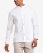 Kenneth Cole Reaction Men's Pinstripe Band-collar Shirt