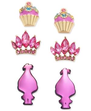 Betsey Johnson Xox Trolls Stud Earrings