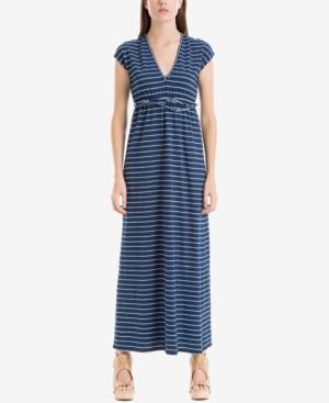 Max Studio London Cotton Striped Maxi Dress