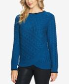 Cece Cotton Layered Cable-knit Sweater