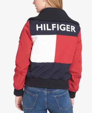 Tommy Hilfiger Colorblocked Logo Bomber Jacket