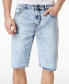Lrg Men's Make Jeans Not War Premium-fit Raw-edge Denim Shorts