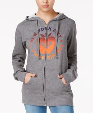 Roxy Juniors' The Nyc Apple Graphic Zip Hoodie
