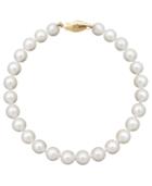 "belle De Mer Pearl Bracelet, 8"" 14k Gold A+ Akoya Cultured Pearl Strand (6-1/2-7mm)"