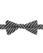 Countess Mara Black & White Stripe Bow Tie