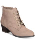 Charter Club Carlee Lace-up Booties, Created For Macy's Women's Shoes