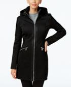 Bcbgeneration Water-resistant Faux-leather-trim Textured Raincoat