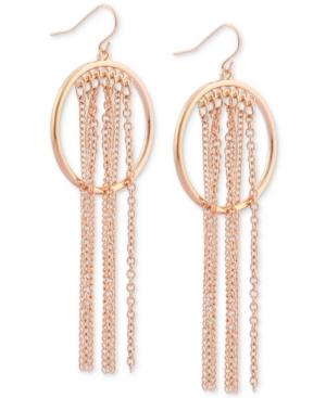 Guess Gold-tone Circle & Fringe Drop Earrings
