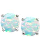 Giani Bernini Cubic Zirconia Iridescent Stone Stud Earrings In Sterling Silver, Created For Macy's