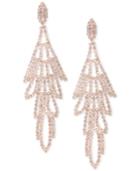 Guess Rose Gold-tone Crystal Chandelier Earrings