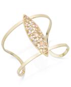 Inc International Concepts Gold-tone Pink Stone Cuff Bracelet, Created For Macy's