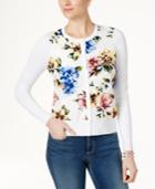 Charter Club Floral-print Lace Cardigan, Only At Macy's