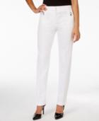 Tahari Asl Zipper-pocket Straight-leg Pants