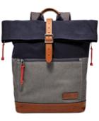Fossil Men's Defender Colorblocked Roll-top Backpack