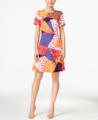 Eci Patchwork-print A-line Dress