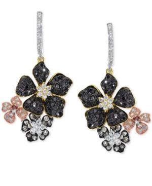 Confetti By Effy Multicolor Diamond Flower Drop Earrings (2-1/10 Ct. T.w.)