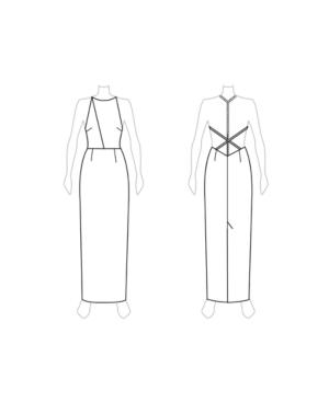 Customize: Remove Front Split And Add Back Vent - Fame And Partners Cut-out Straight-fit Dress