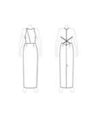 Customize: Remove Front Split And Add Back Vent - Fame And Partners Cut-out Straight-fit Dress