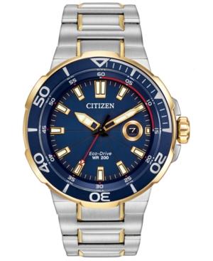 Citizen Men's Eco-drive Endeavor Two-tone Stainless Steel Bracelet Watch 45mm Aw1424-54l