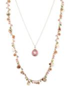 Lonna & Lilly Gold-tone Shaky Two Layer Pendant Necklace