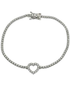 Giani Bernini Cubic Zirconia Open Heart Bracelet In Sterling Silver, Only At Macy's
