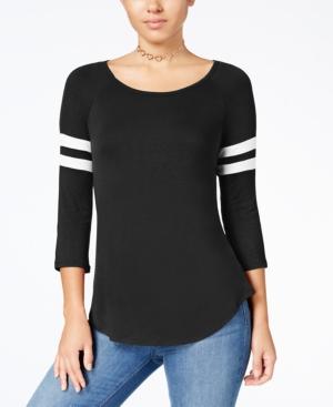 Hippie Rose Juniors' 3/4-sleeve Football T-shirt