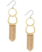 Lucky Brand Gold-tone Fringe Drop Earrings