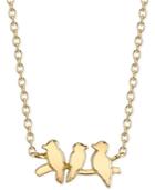 Unwritten Bird Pendant Necklace In 14k Gold-plated Sterling Silver