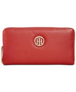 Tommy Hilfiger Lucky Charm Large Pebble Leather Zip Around Wallet