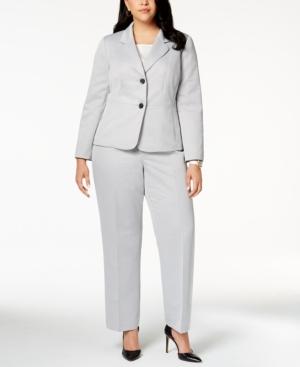 Le Suit Plus Size Textured Pantsuit