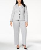Le Suit Plus Size Textured Pantsuit