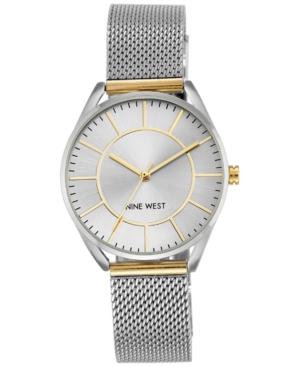 Nine West Women's Two-tone Stainless Steel Mesh Bracelet Watch 34mm Nw-1923svtt