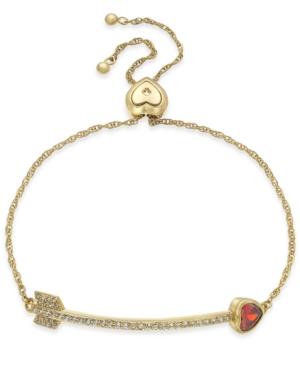 Kate Spade New York Crystal Heart Arrow Slider Bracelet