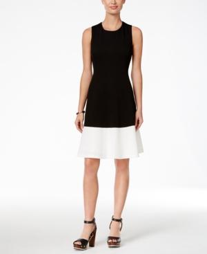Tommy Hilfiger Colorblocked Knit Fit & Flare Dress