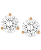 Swarovski Gold-tone Crystal Stud Earrings
