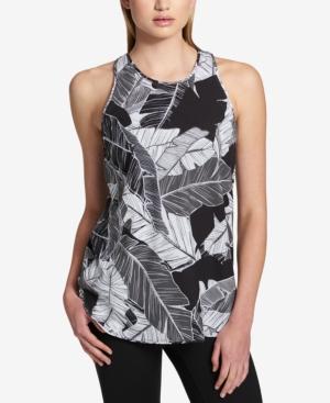 Dkny Lush-print Racerback Tank Top