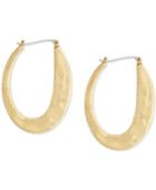 Lucky Brand Gold-tone Abstract Hoop Earrings