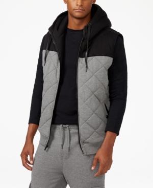 Sean John Men's Quilted Hooded Vest