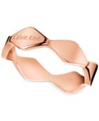 Calvin Klein Women's Snake Rose Gold-tone Pvd Stainless Steel Ring Kj5dpr1001