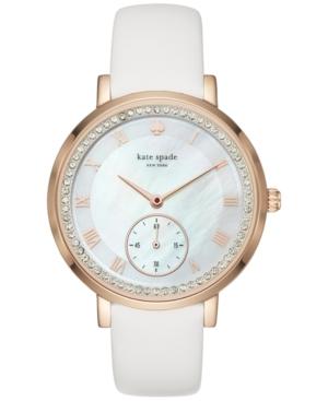 Kate Spade New York Women's Monterey White Leather Strap Watch 38mm Ksw1295