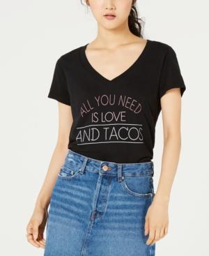 Love Tribe Juniors' Love & Tacos Graphic-print T-shirt