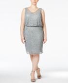 Adrianna Papell Plus Size Embellished Blouson Dress