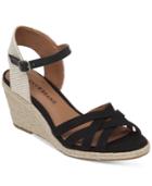 Lucky Brand Women's Kalley Cross Band Wedge Sandals Women's Shoes